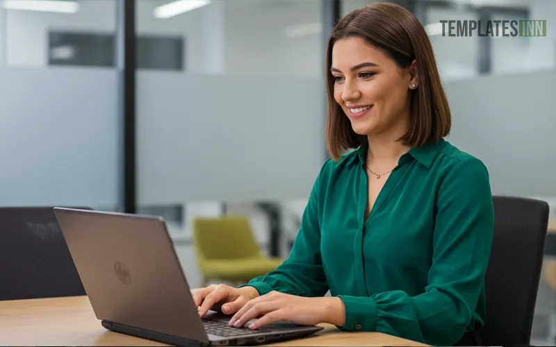 HR manager designing worker appreciation certificate online