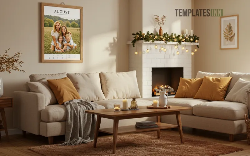 Family photo being added to printable custom calendar