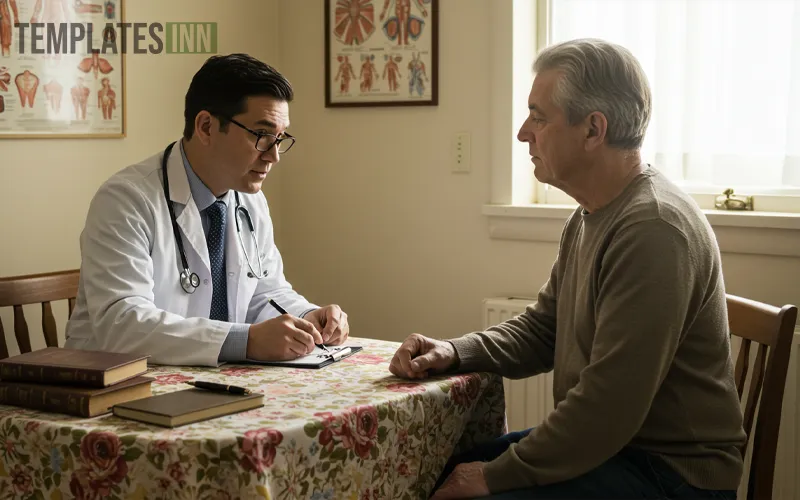 General practitioner consulting a patient