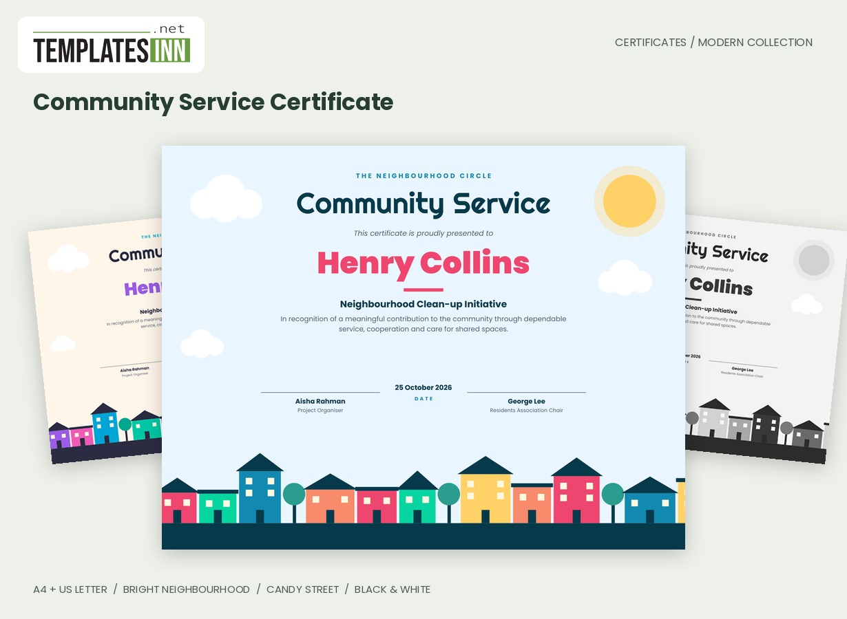 Community Service Certificate