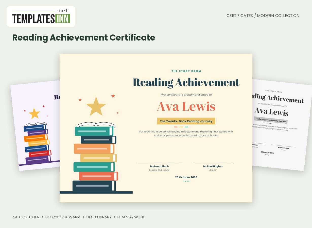 Reading Achievement Certificate