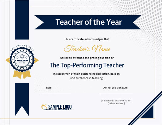 Custom Certificate for Teachers

