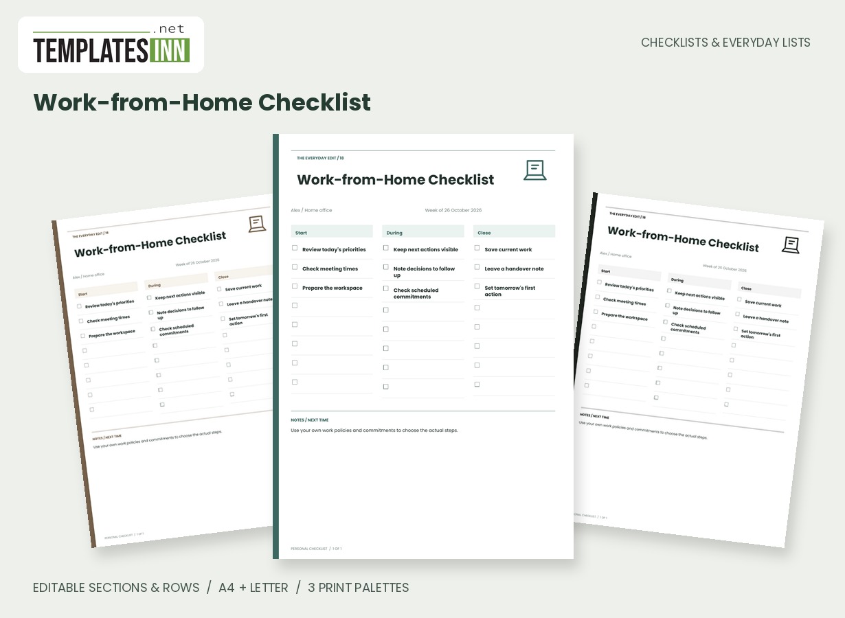 Work-from-Home Checklist