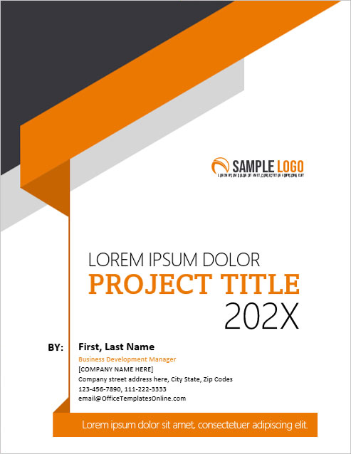 Cover Page for any Project
