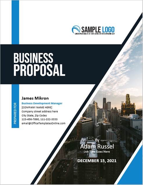 Cover Page for Business Proposals
