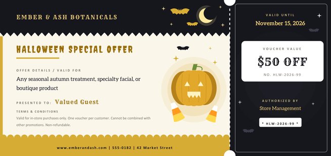 Halloween Business Gift Voucher
