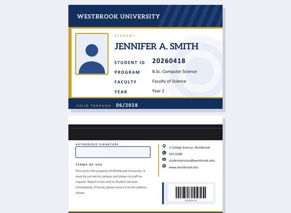 University Student ID Card