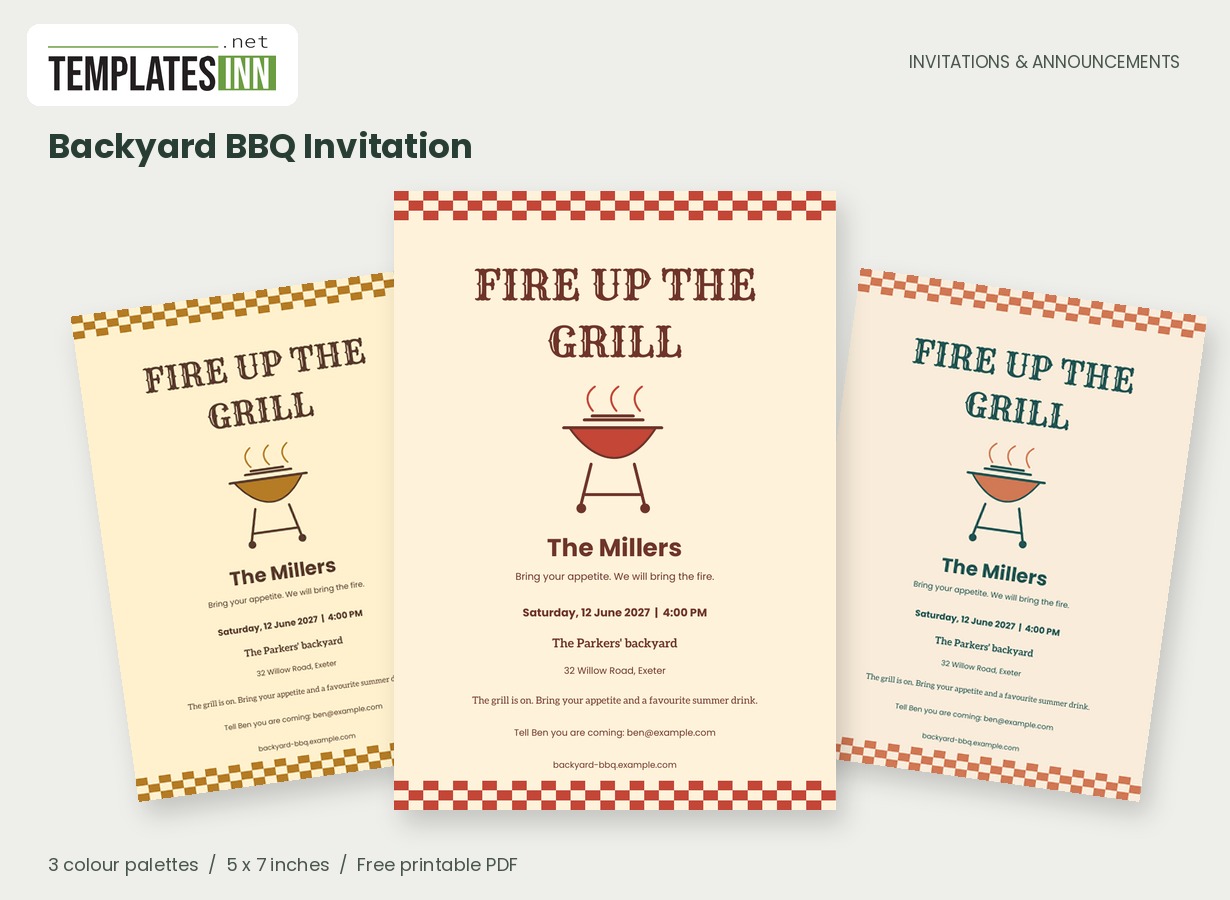 Backyard BBQ Invitation