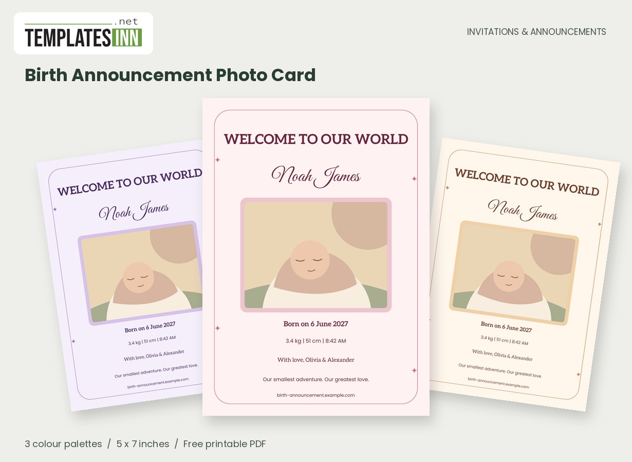 Birth Announcement Photo Card