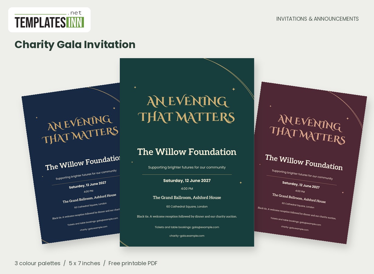 Charity Gala Invitation