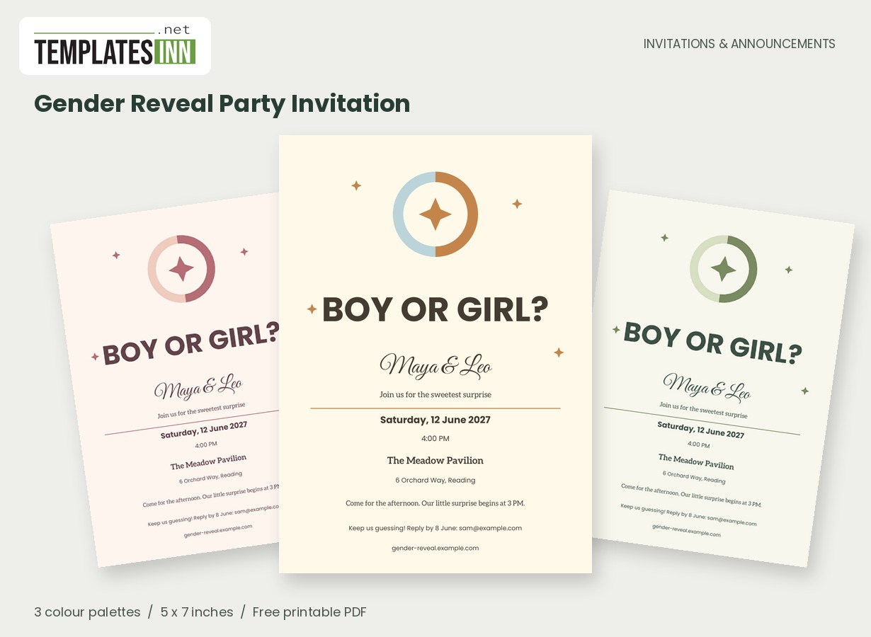 Gender Reveal Party Invitation