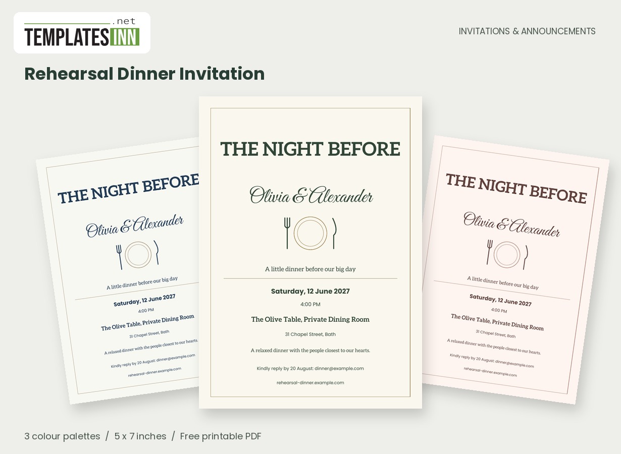 Rehearsal Dinner Invitation