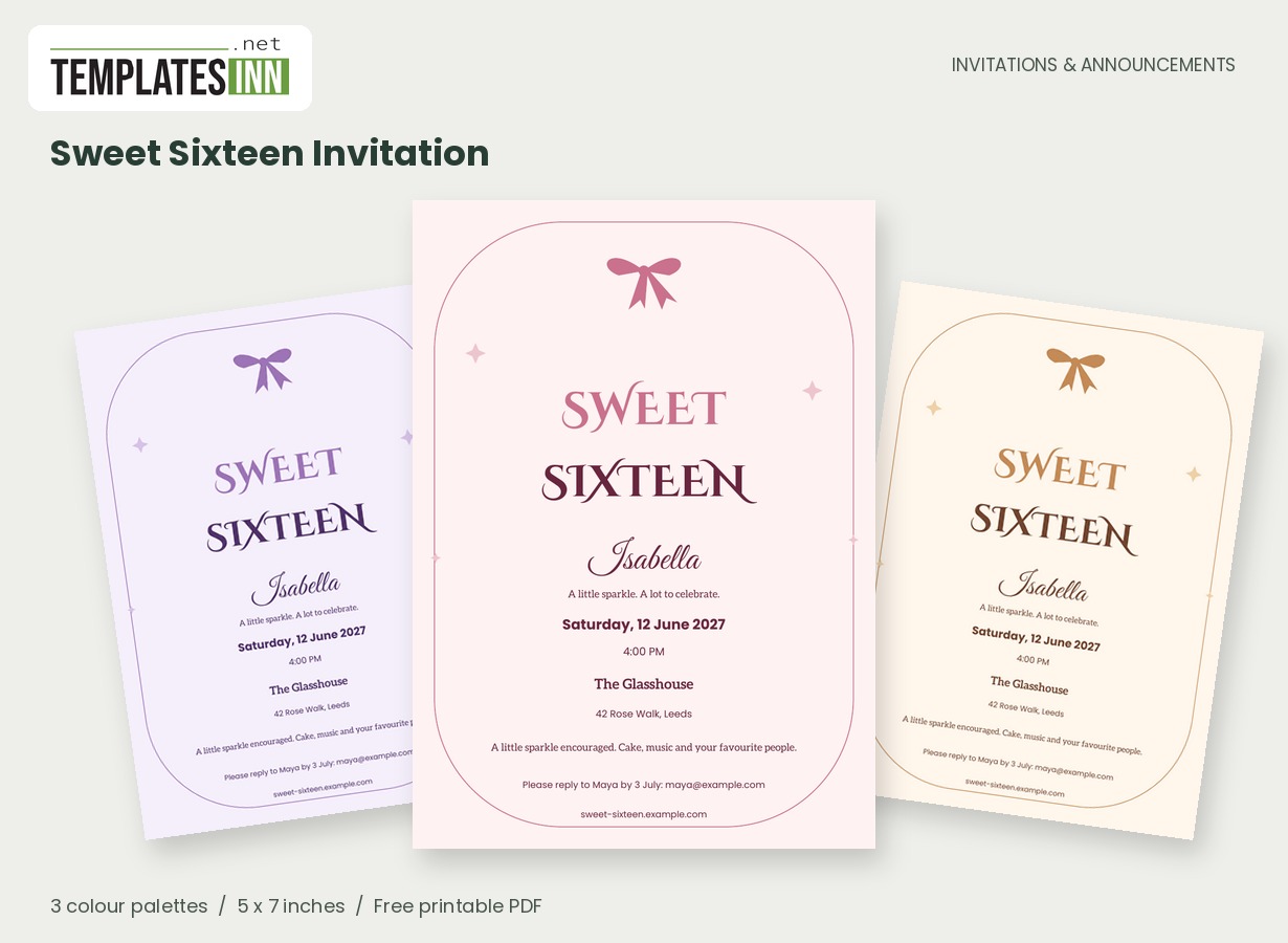 Sweet Sixteen Invitation