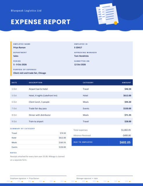 Expense Report