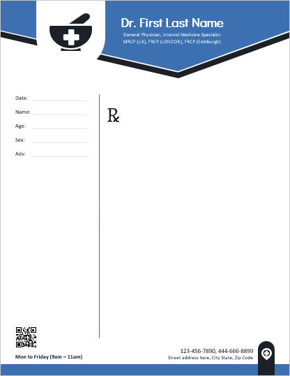 General Physician Prescription Pad