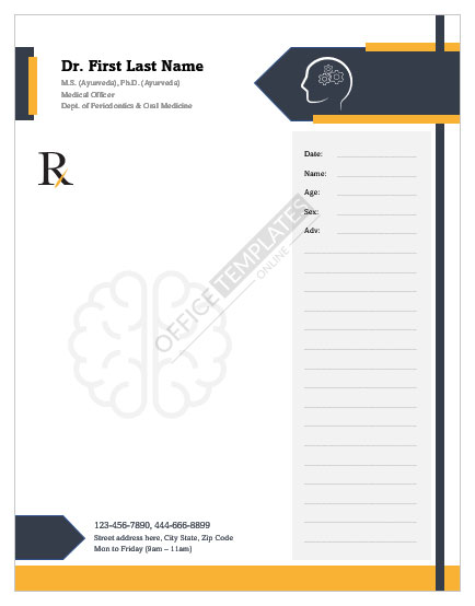 Psychiatrist Prescription Pad