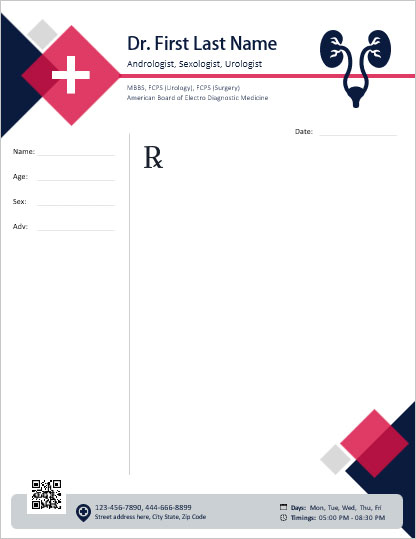 Urologist Prescription Pad