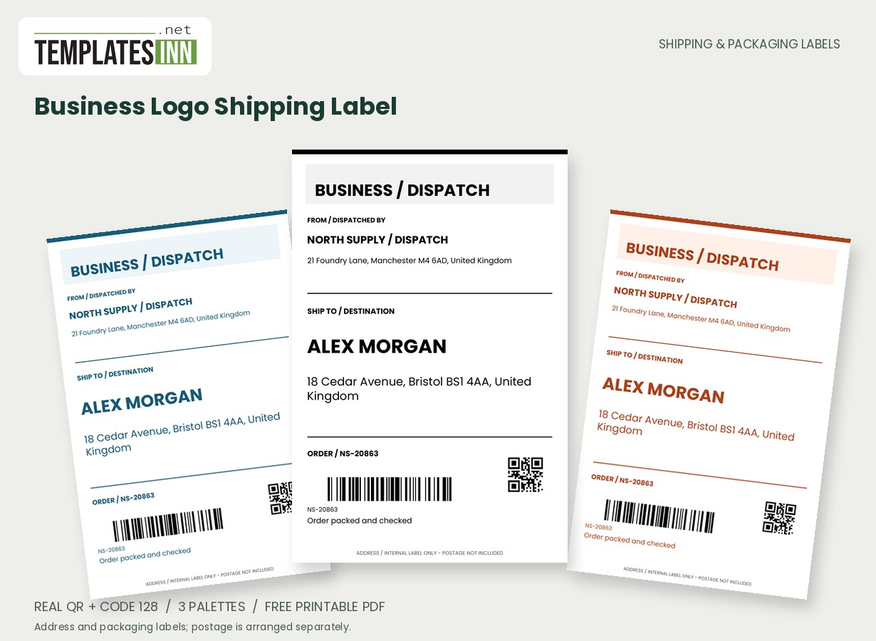 Business Logo Shipping Label