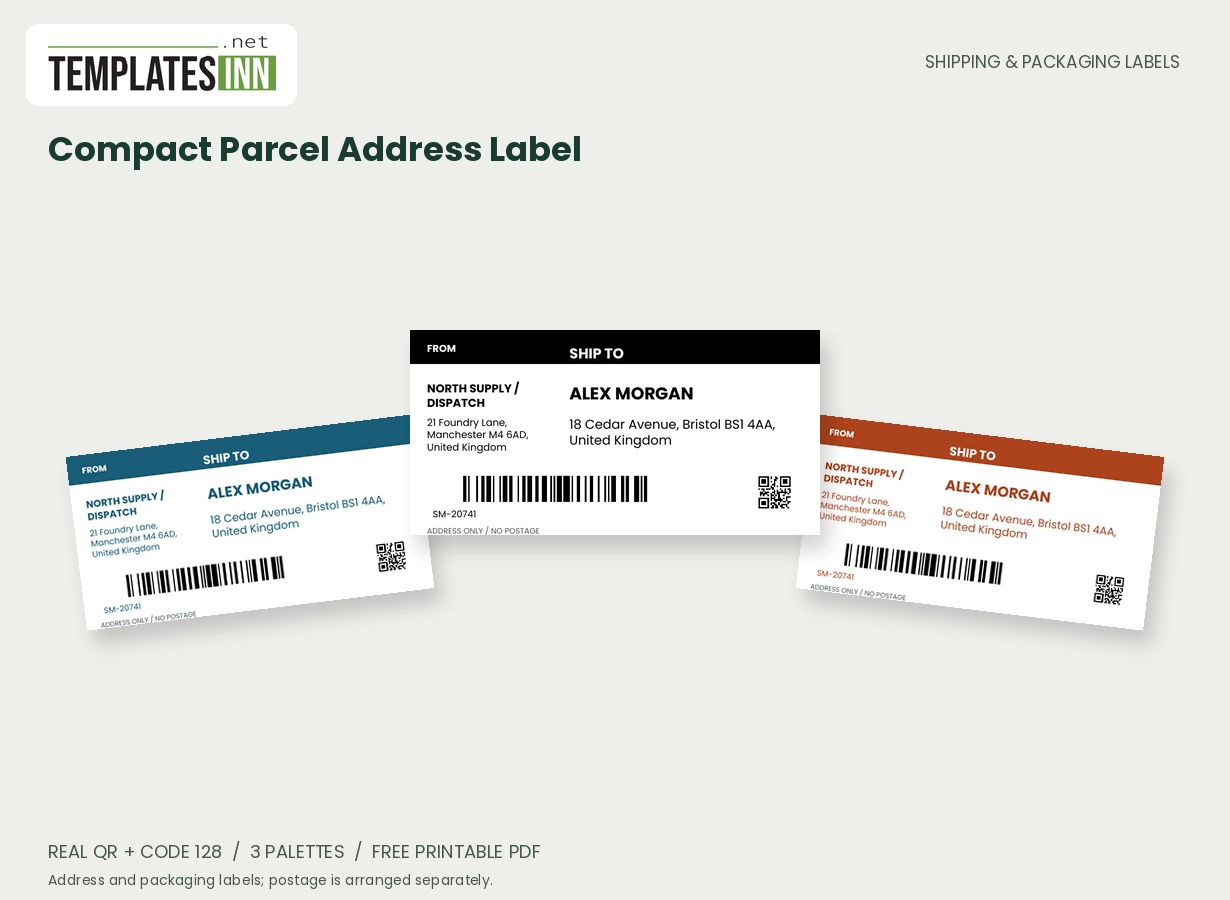 Compact Parcel Address Label