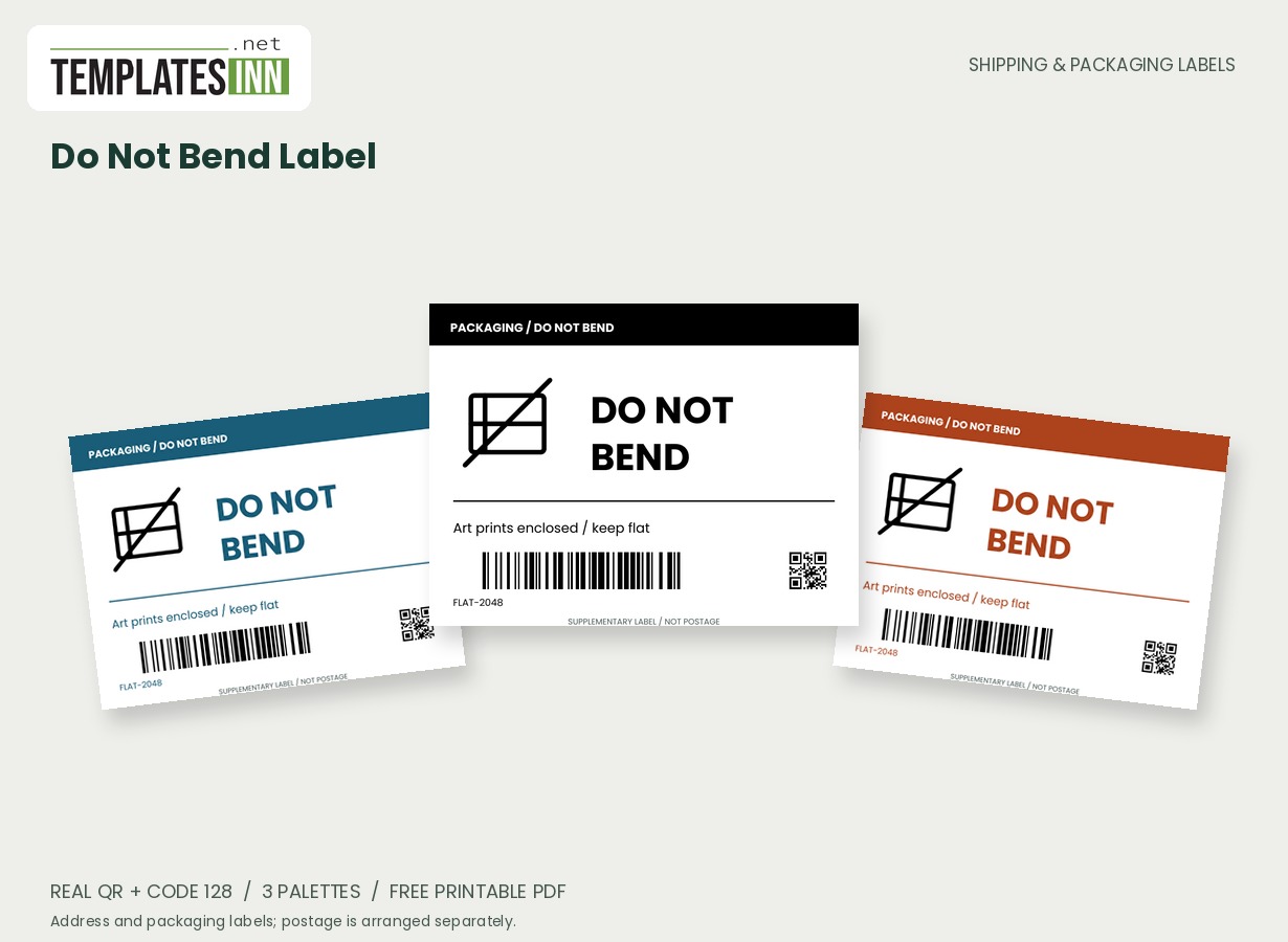 Do Not Bend Label