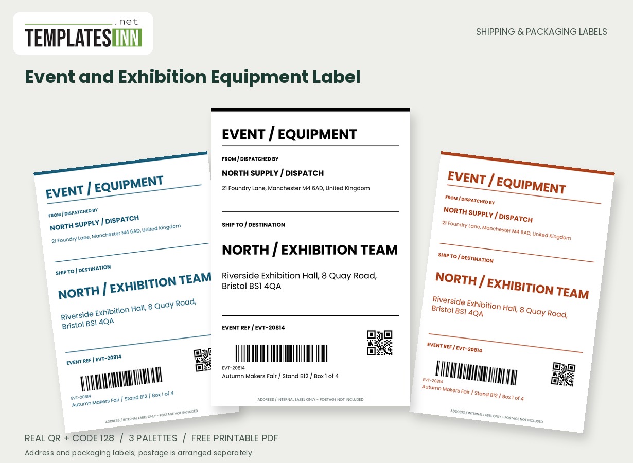 Event and Exhibition Equipment Label