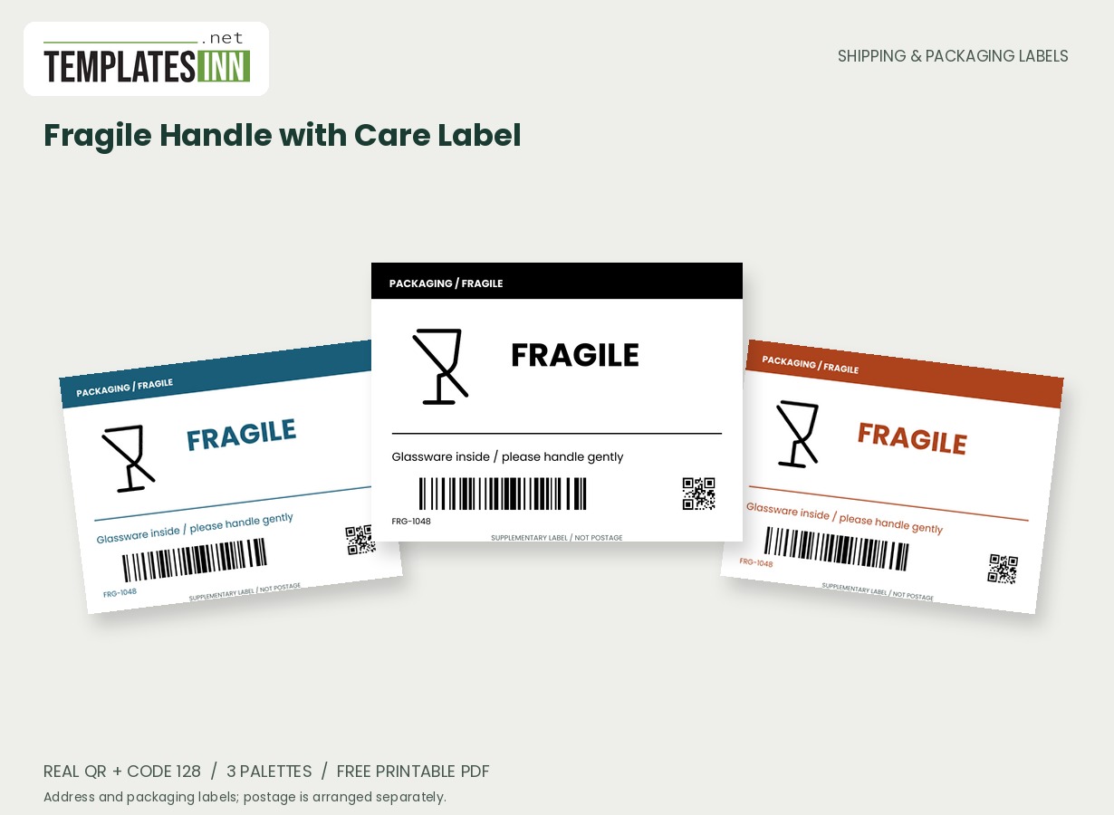 Fragile Handle with Care Label