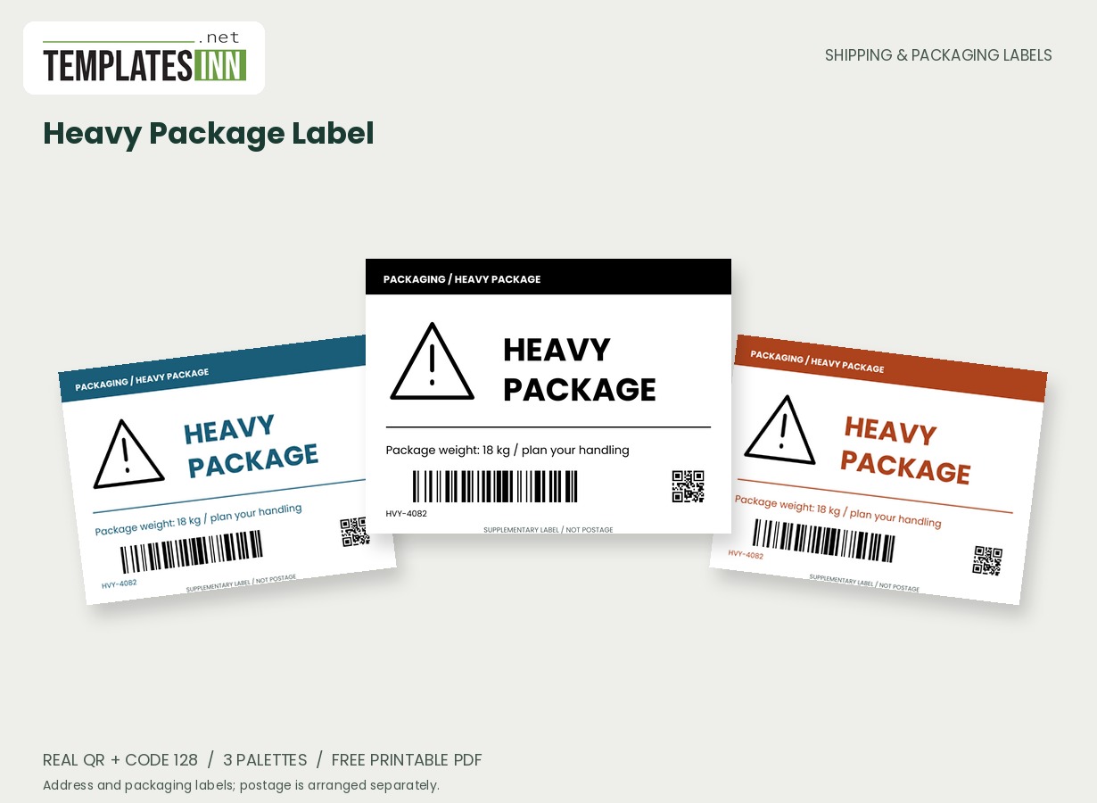 Heavy Package Label