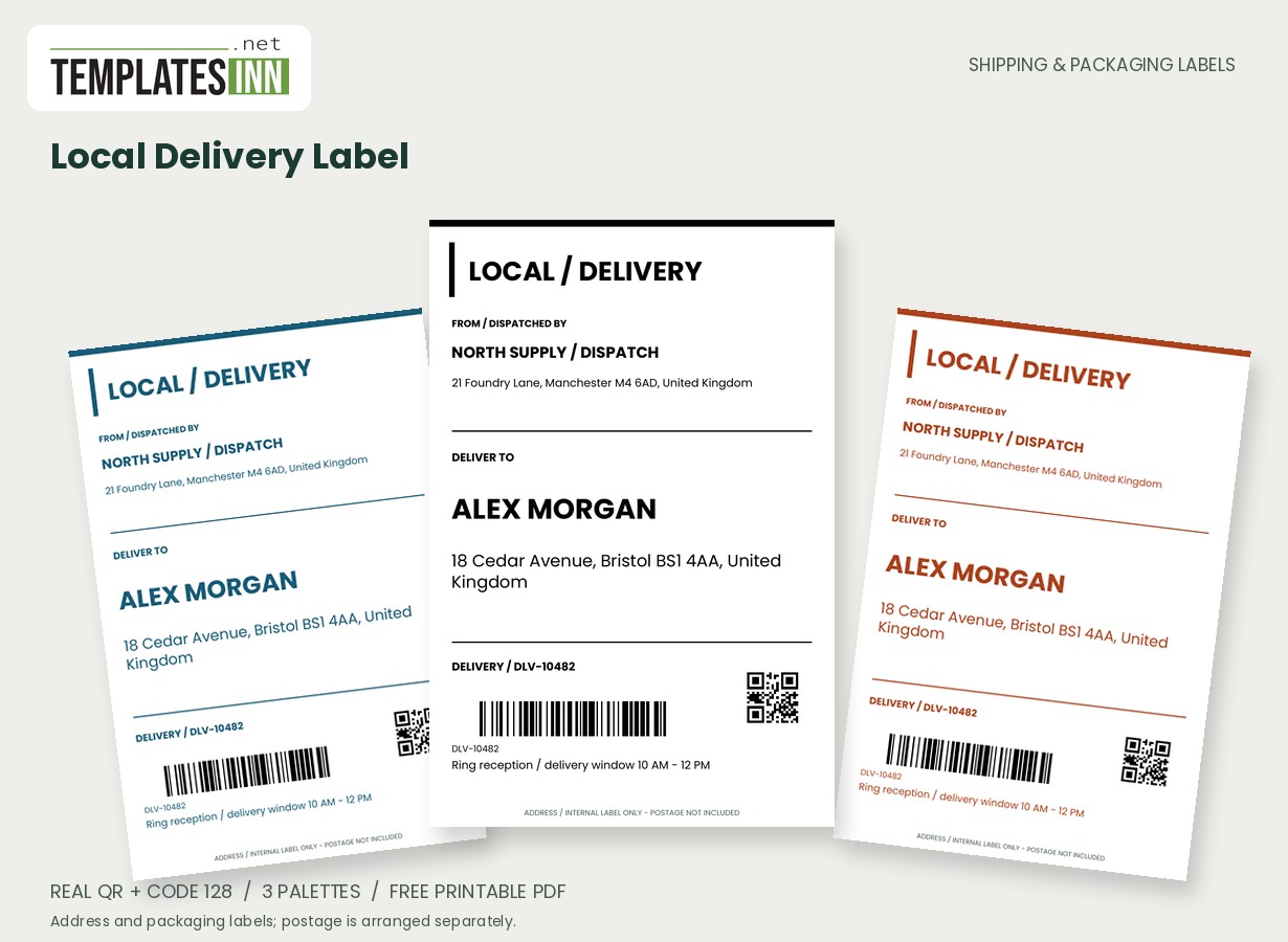 Local Delivery Label