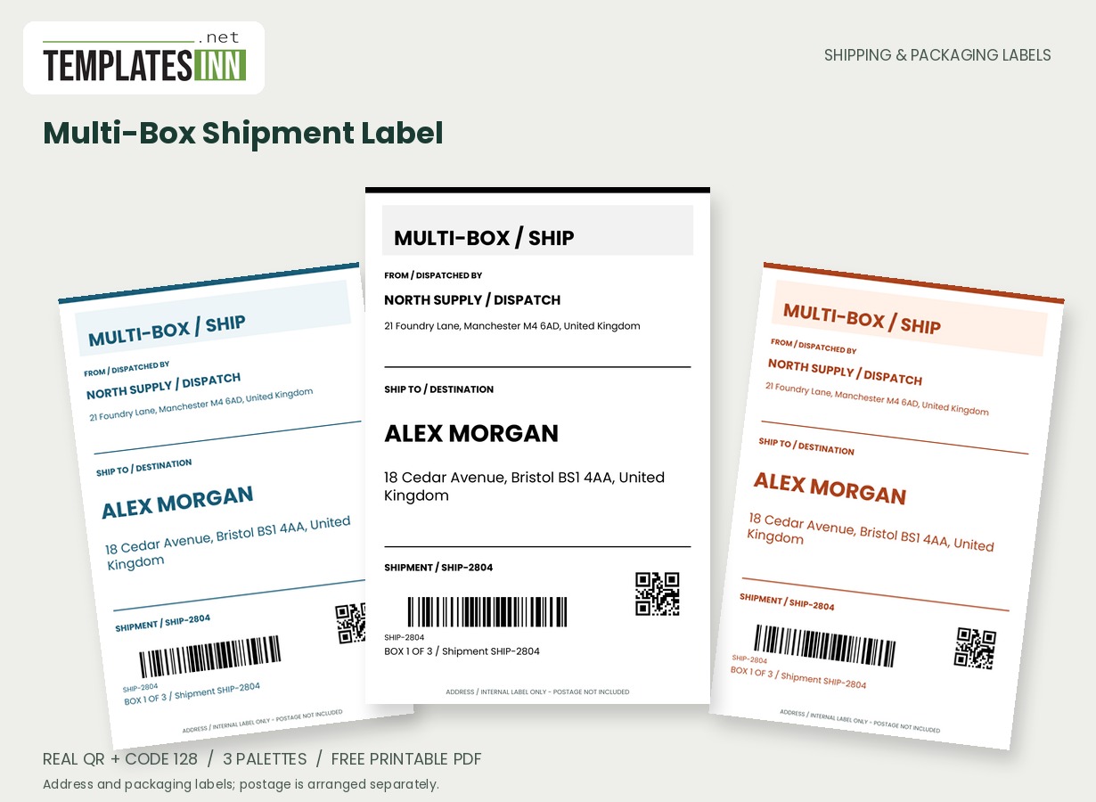 Multi-Box Shipment Label