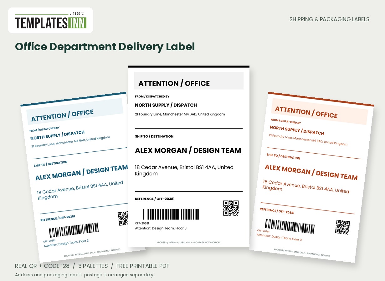 Office Department Delivery Label