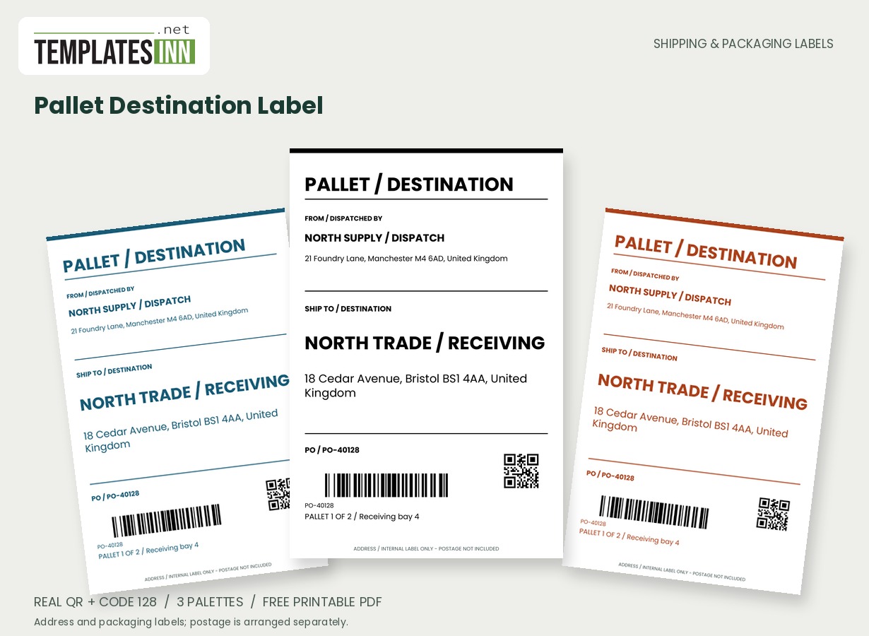 Pallet Destination Label
