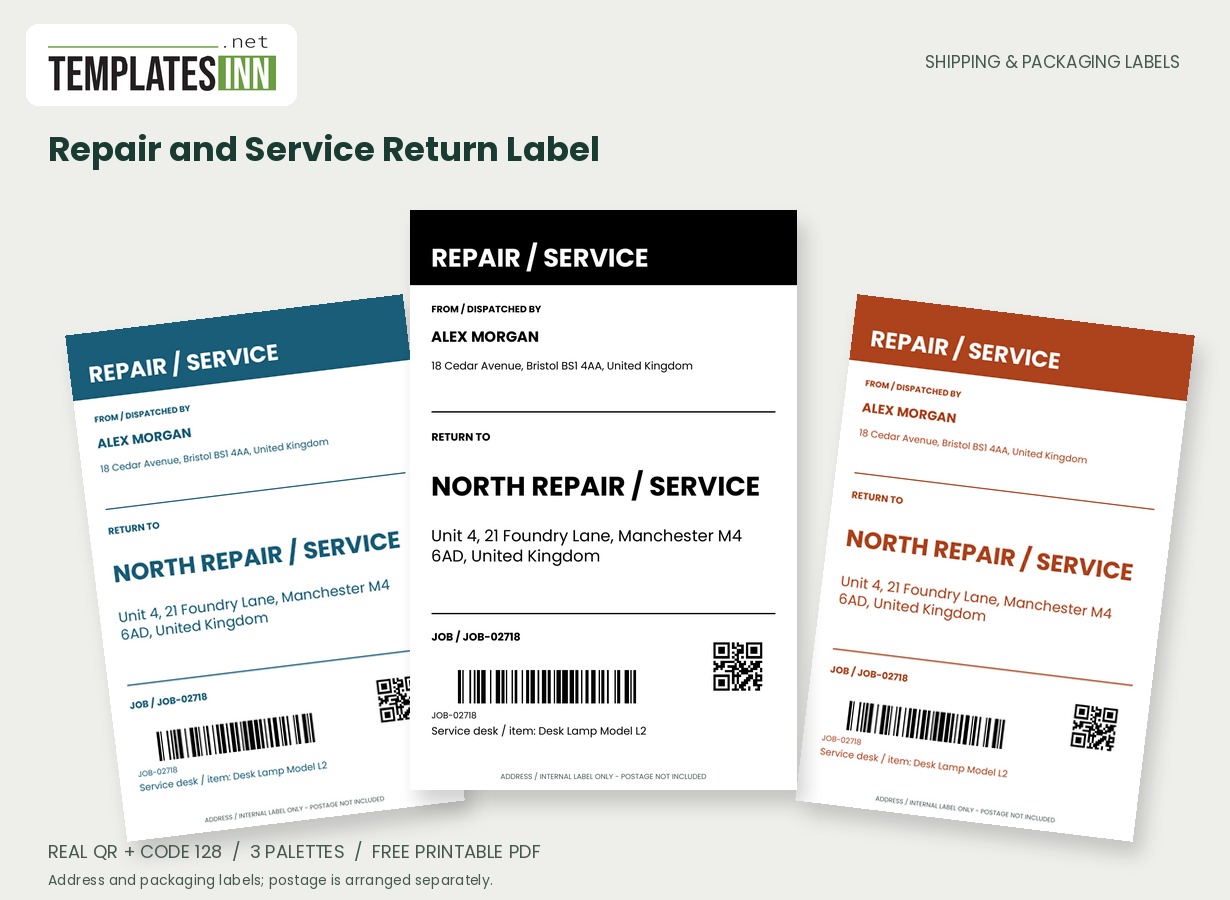 Repair and Service Return Label