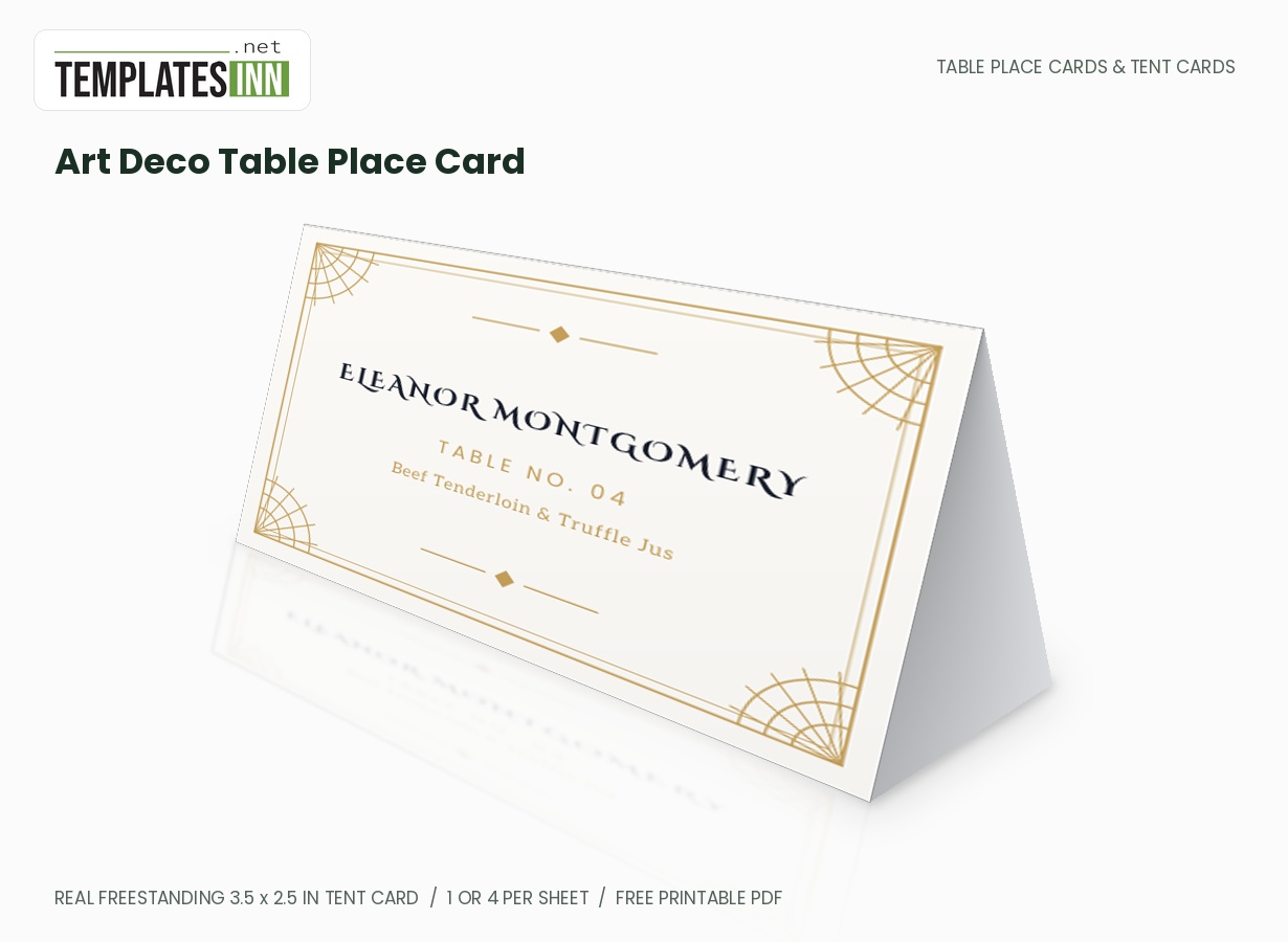 Art Deco Table Place Card